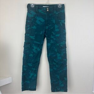 Anthropologie Pants Women's Sz 25 Green Teal Camo‎ Camouflage Cargo Utility